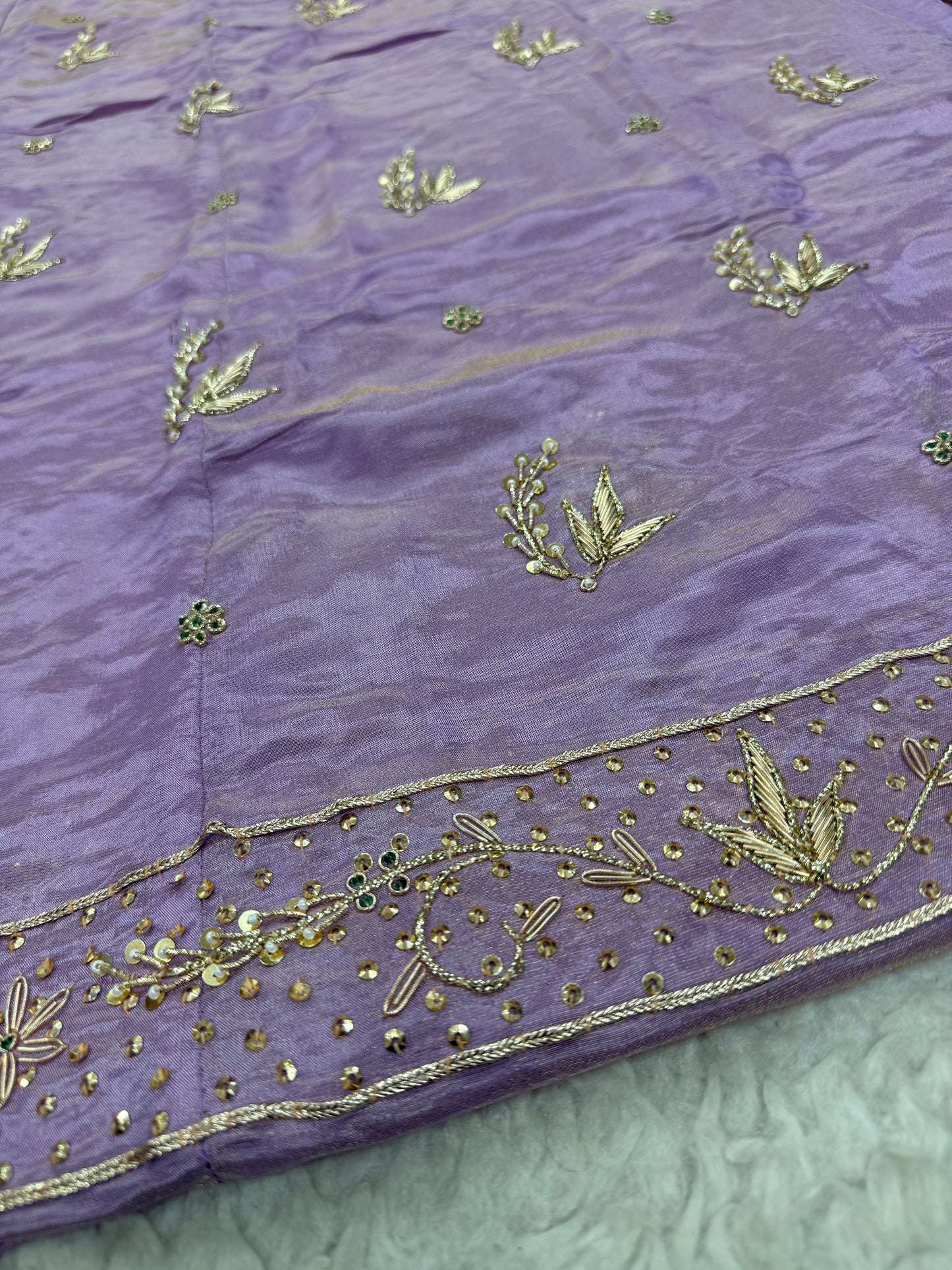 Lavender zardozi poshak