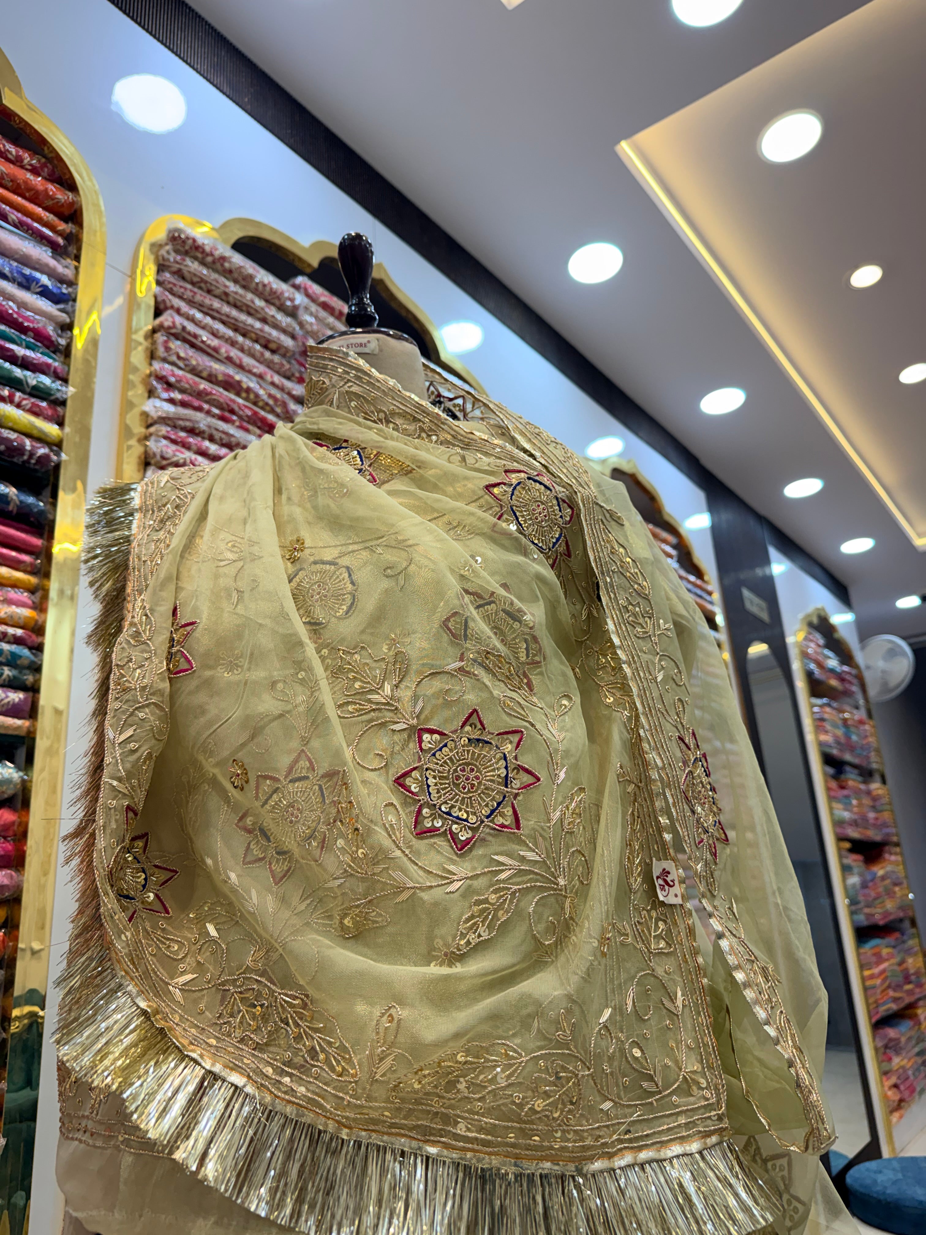 Golden tissue poshak