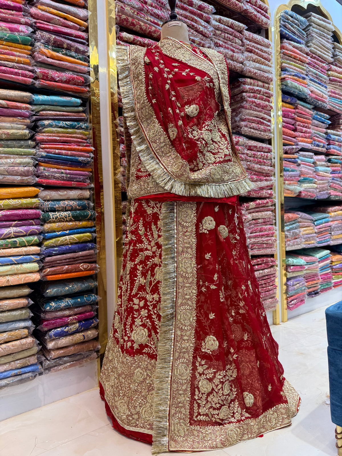 Bridal Gulab poshak