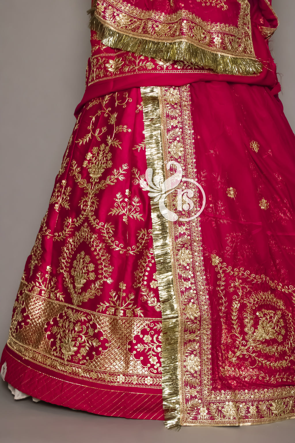 Bembar satin with humrahi pure odhni