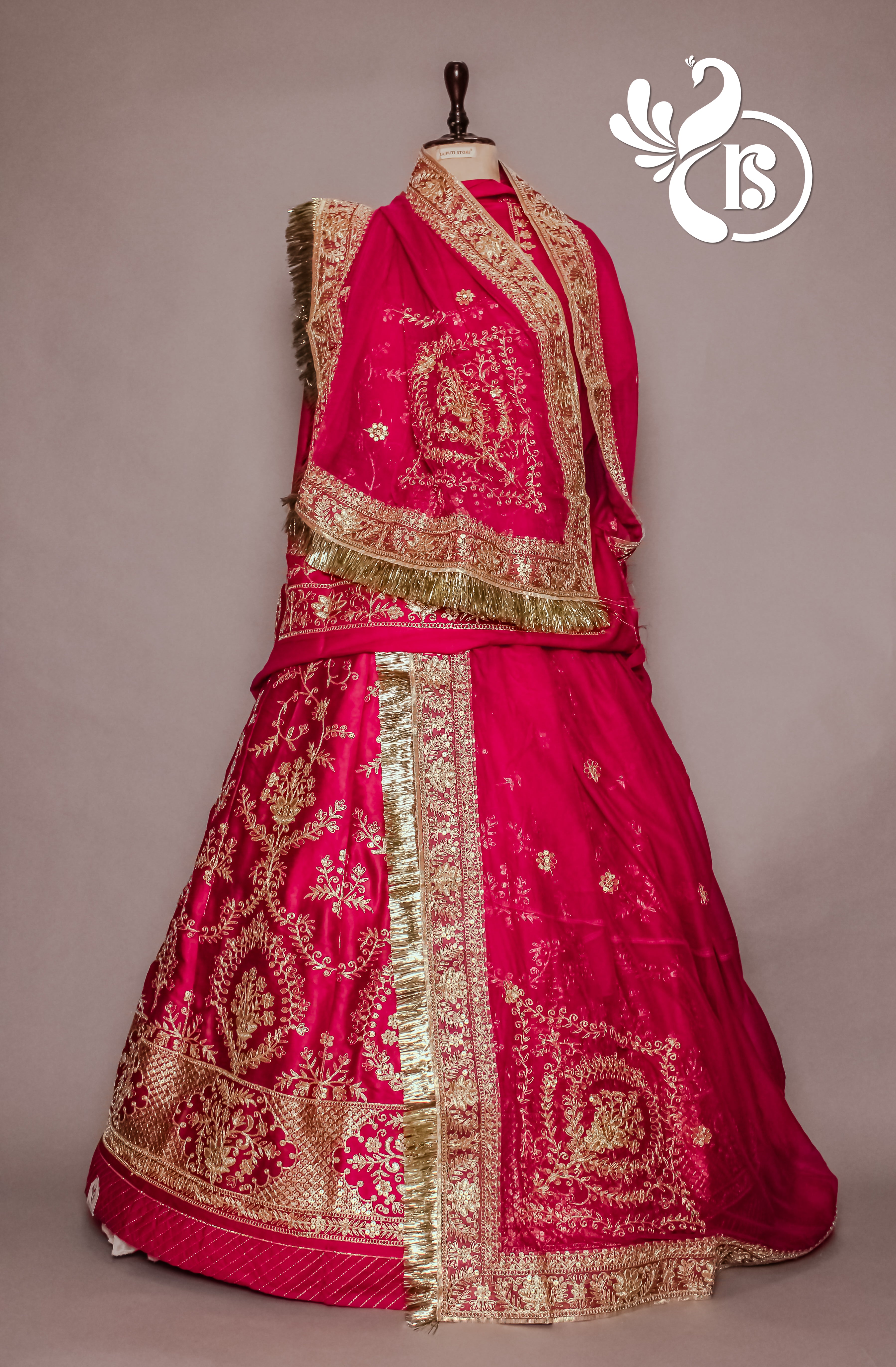 Bembar satin with humrahi pure odhni