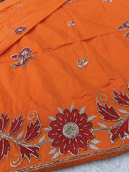 Orange cotton hamrahi poshak