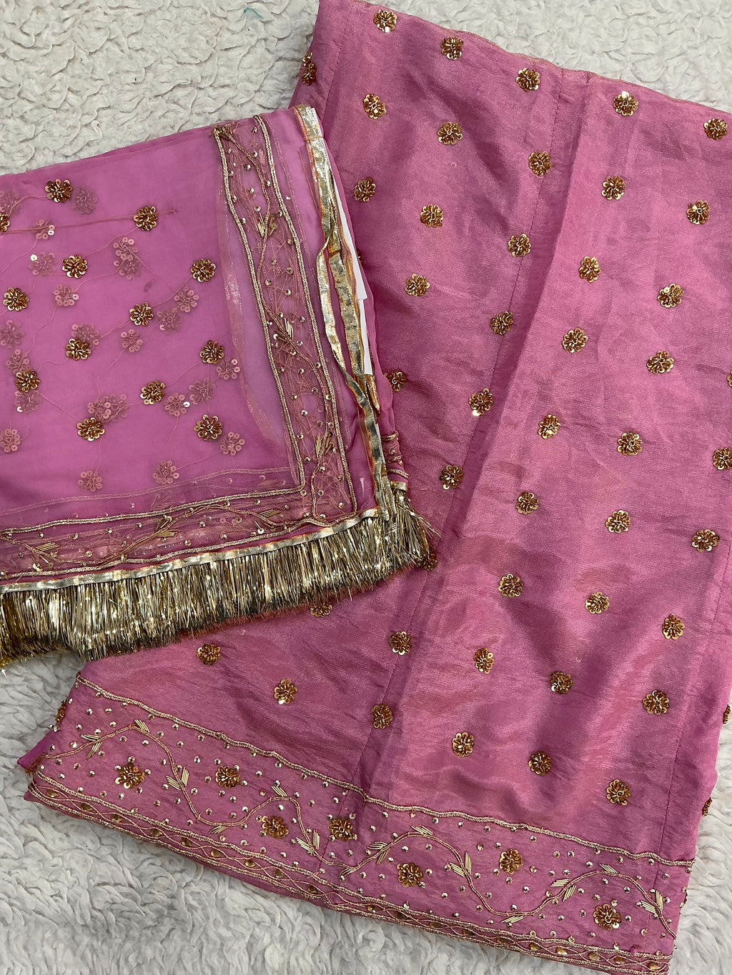 Baby pink Rajputi poshak