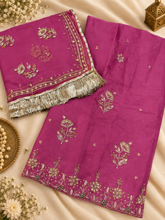 Uppada kundan zardozi Poshak