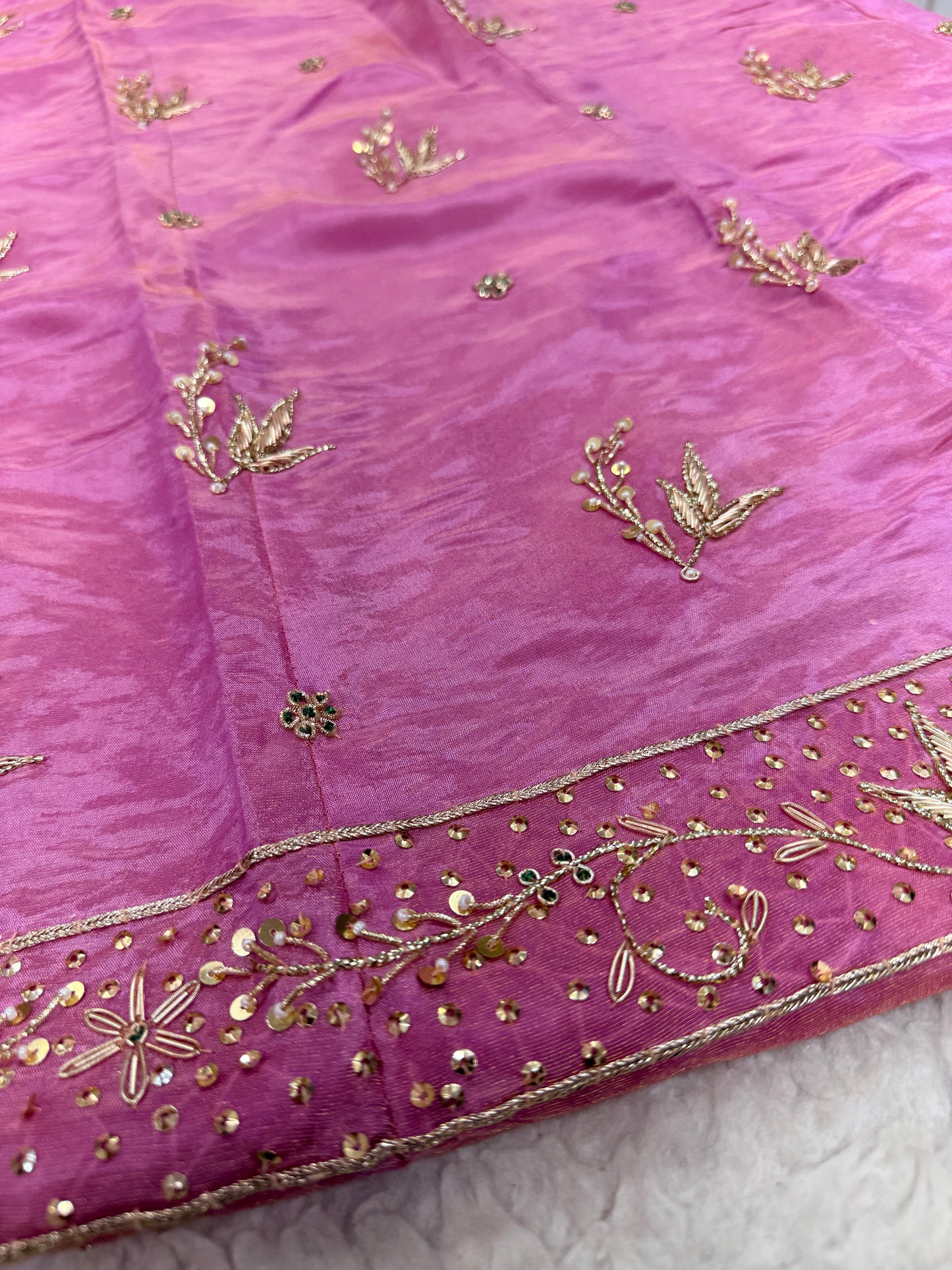 Baby pink zardozi poshak