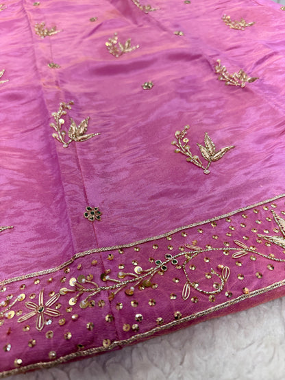 Baby pink zardozi poshak