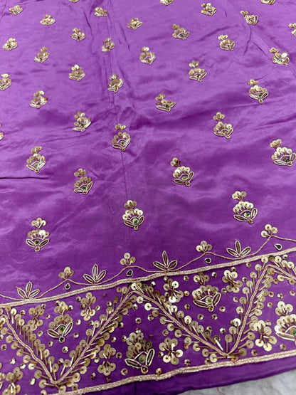 Payaji zardozi natural crep poshak