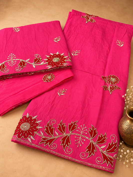 Pink Cotton hamrahi poshak