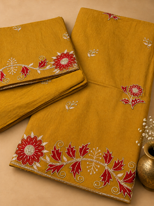 Mustard Cotton hamrahi poshak