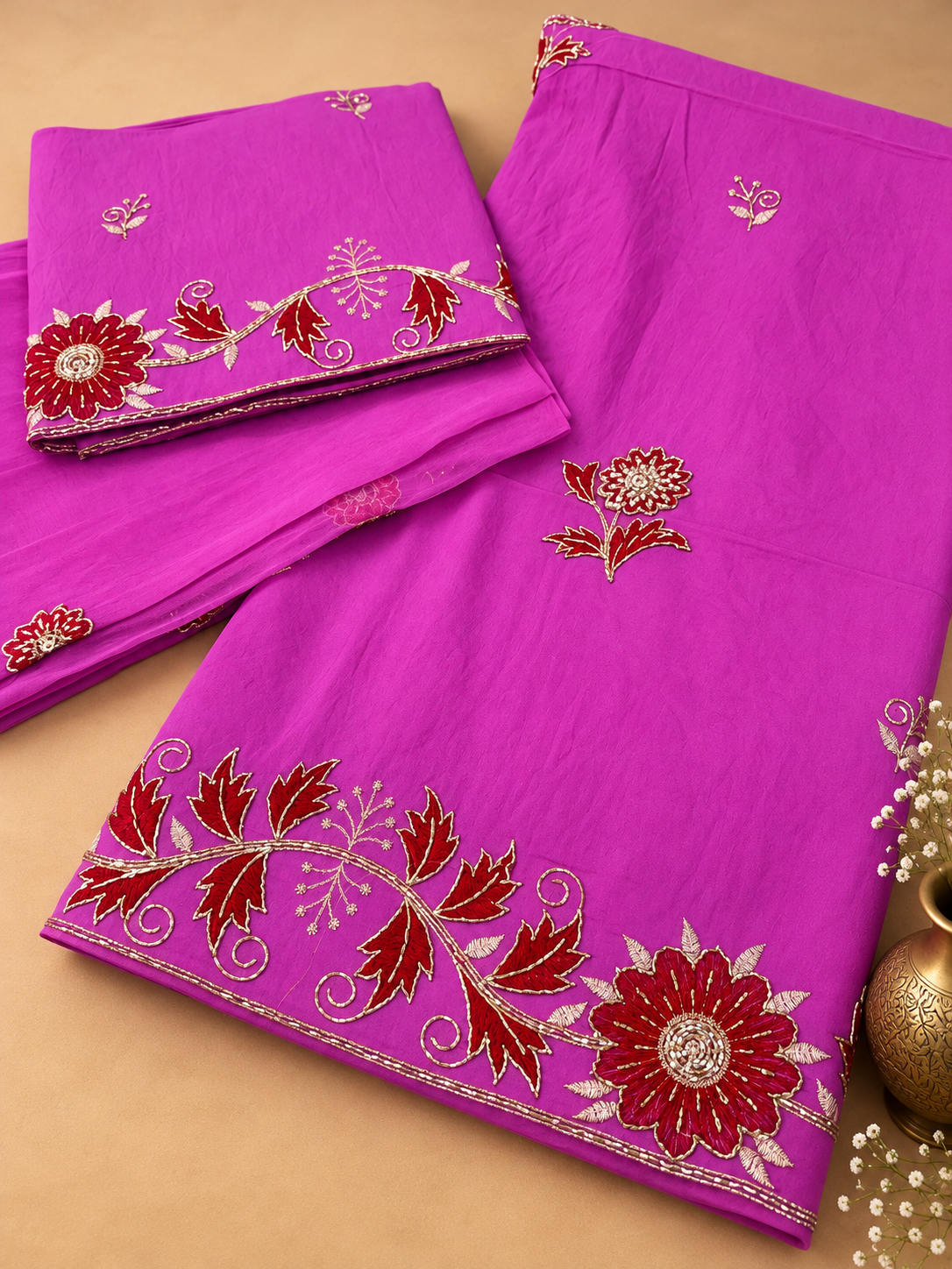 Gulabi Cotton hamrahi poshak