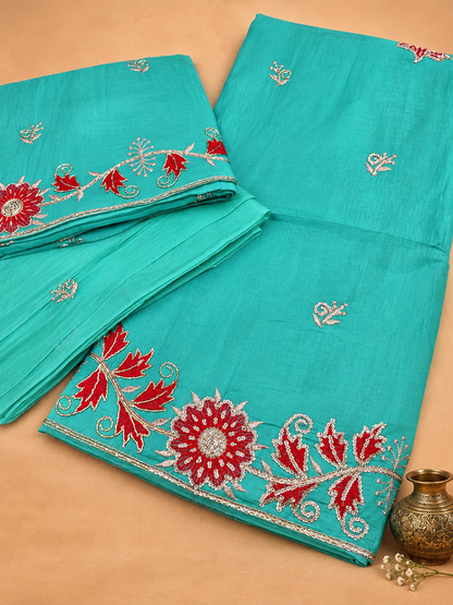 Sea blue Cotton hamrahi poshak