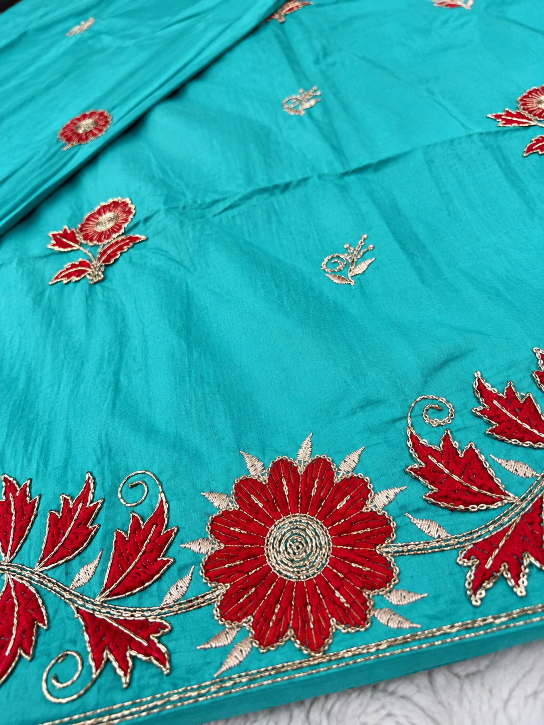 Sea blue Cotton hamrahi poshak