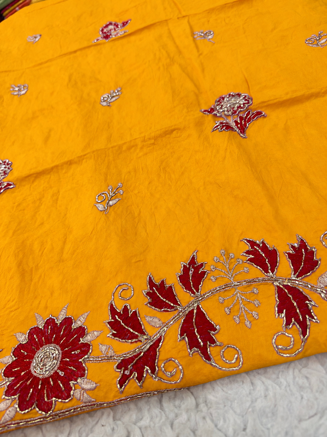 Yellow cotton hamrahi poshak
