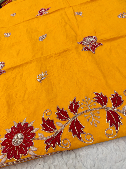 Yellow cotton hamrahi poshak