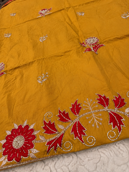 Mustard Cotton hamrahi poshak