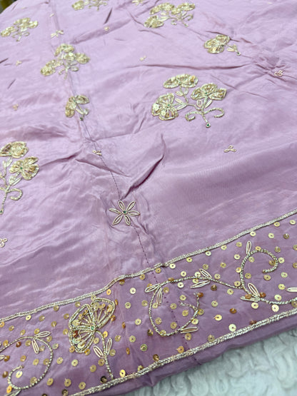 Dusty Rose natural zardozi poshak